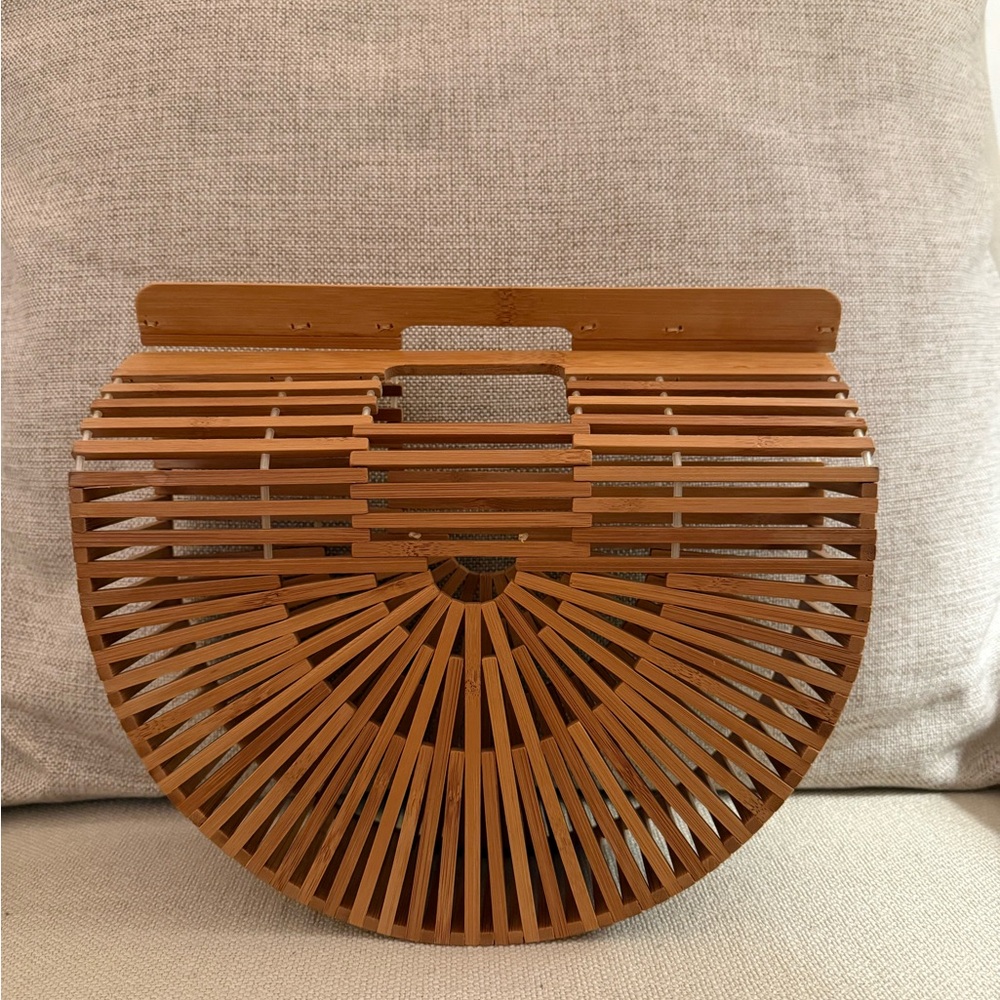 Bamboo Half-Moon Handbag
